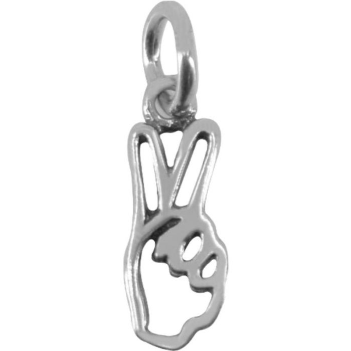 Pandantiv, Jolie Silver, Argint 925, Model Semnul Pacii, 19 x 16 mm, 0.9 g [1]
