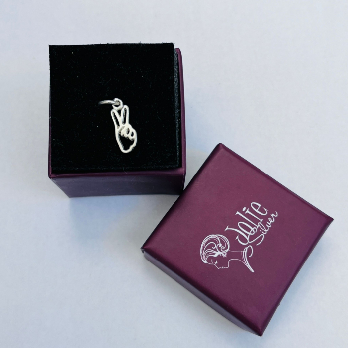 Pandantiv, Jolie Silver, Argint 925, Model Semnul Pacii, 19 x 16 mm, 0.9 g [6]