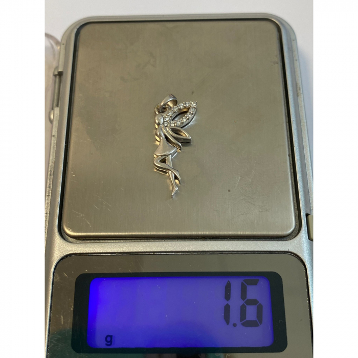 Pandantiv, Jolie Silver, Argint 925, Model Zana cu Pietre, 1.6 g, 25x10 mm [2]