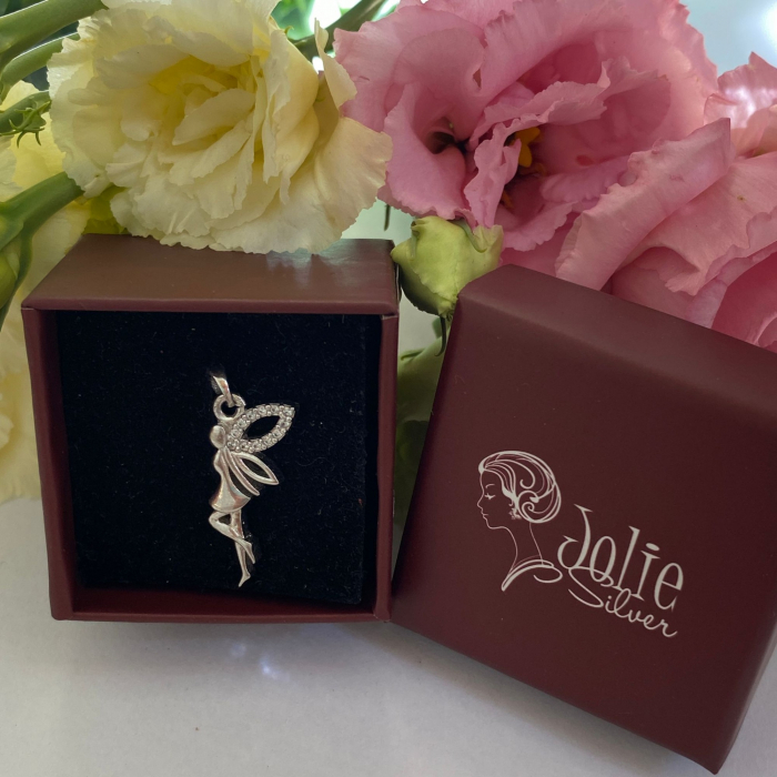 Pandantiv, Jolie Silver, Argint 925, Model Zana cu Pietre, 1.6 g, 25x10 mm [4]