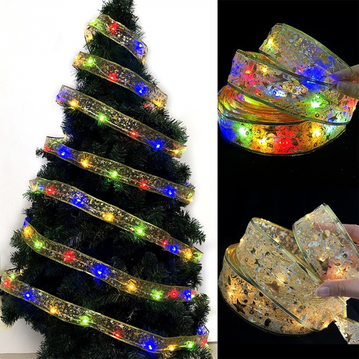 Panglică LED de Crăciun Flippy Aurie, lungime 10 m , 100 LED-uri, Multicolor [1]