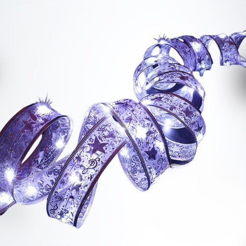 Panglică LED de Crăciun Flippy Aurie, lungime 20 m , 200 LED-uri, Baterii, Alb rece [1]