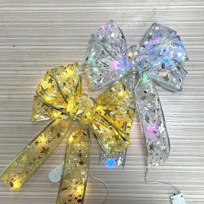 Panglică LED de Crăciun Flippy Aurie, lungime 4 m, 40 LED-uri, Baterii, Alb Rece [4]