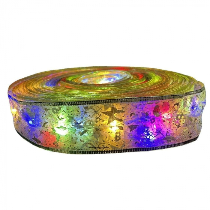 Panglică LED de Crăciun Flippy Aurie, lungime 4 m , 40 LED-uri, Baterii, Multicolor [2]