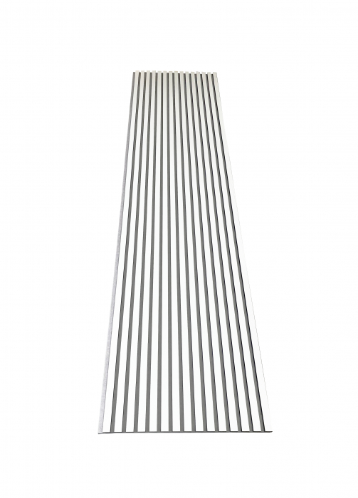 Panou riflat acustic, alb, fetru gri, UnicSpot, 240x60x2.1 cm [4]