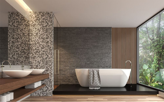 Panou riflat acustic, stejar, UnicSpot, 240x60x2.1 cm [6]