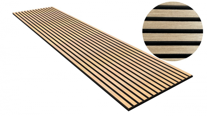 Panou riflat acustic, stejar, UnicSpot, 240x60x2.1 cm [2]