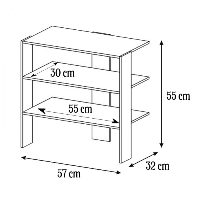 Pantofar Frosby, alb, 57x32x55 cm [8]
