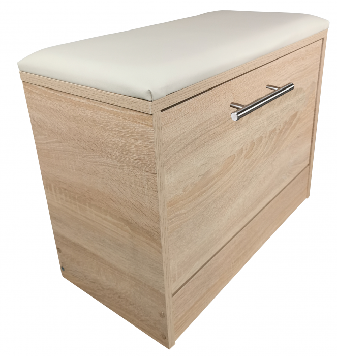 Pantofar tip taburet Milo, stejar, 60x30x45 cm [4]