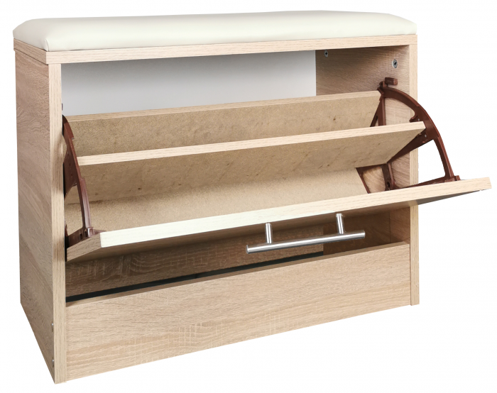 Pantofar tip taburet Milo, stejar, 60x30x45 cm [3]