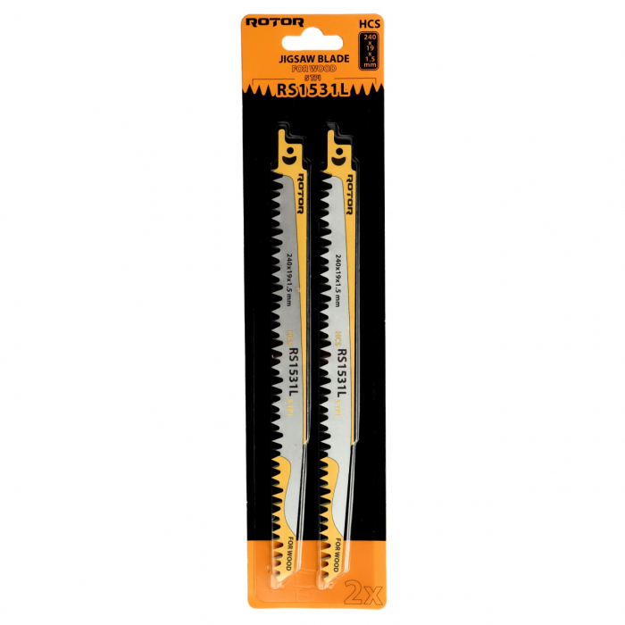 Panza fierastrau pendular pentru Lemn 240x19x1,5 mm Set 2 buc ROTOR RS1531L [1]