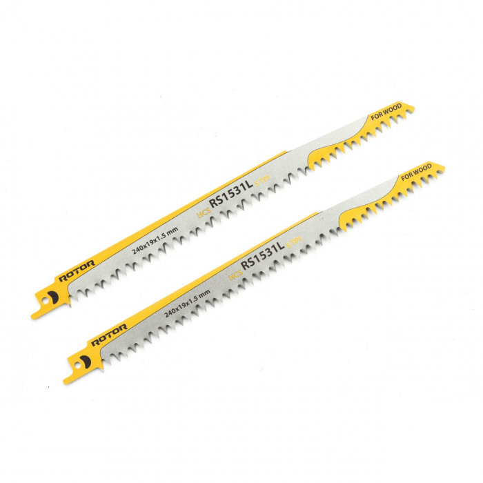 Panza fierastrau pendular pentru Lemn 240x19x1,5 mm Set 2 buc ROTOR RS1531L [2]