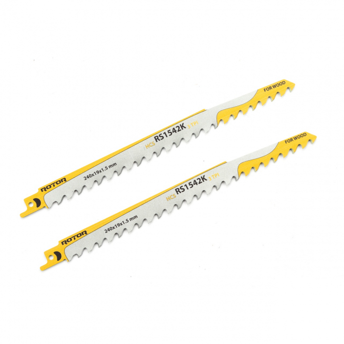 Panza fierastrau pendular pentru Lemn 240x19x1,5 mm Set 2 buc ROTOR RS1542K [2]