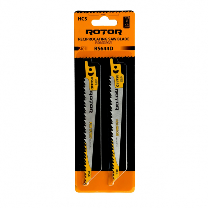 Panza fierastrau sabie pentru Lemn 152x19x1,27 mm Set 2 buc ROTOR RS644D [1]