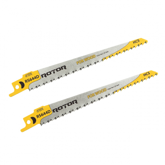 Panza fierastrau sabie pentru Lemn 152x19x1,27 mm Set 2 buc ROTOR RS644D [3]