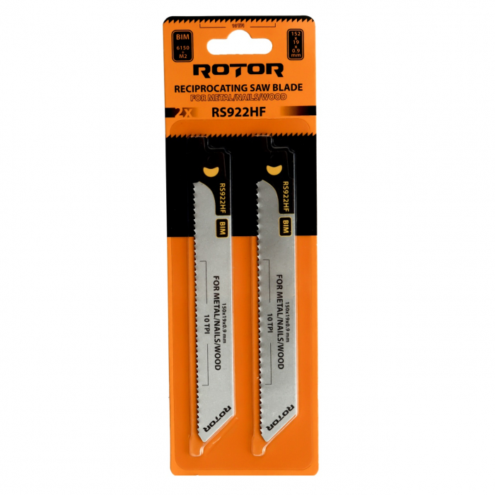 Panza fierastrau sabie pentru Lemn/Cuie/Metal 150x19x09 mm Set 2 buc ROTOR RS922HF [1]