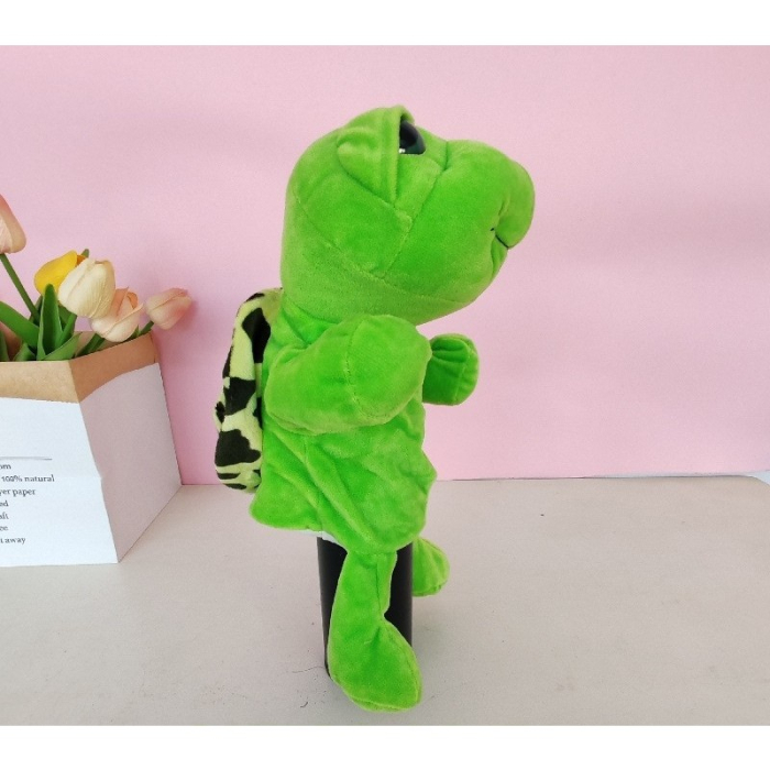 Papusa de Mana pentru Teatru de Papusi, Flippy, din Plus, 25 x 10 x 8 cm, Model Broasca, Verde [2]