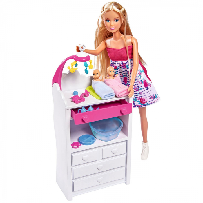 Papusa Simba Steffi Love Welcome Twins 29 cm cu accesorii [1]