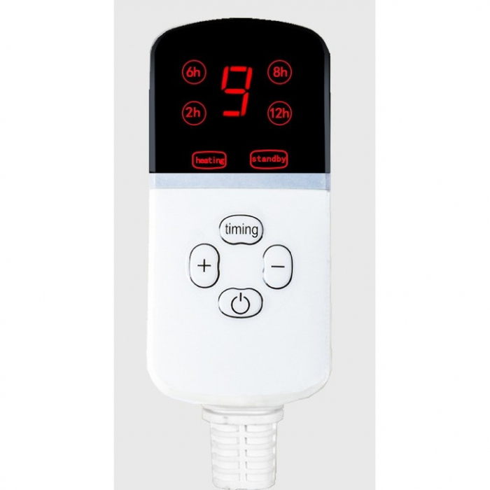 Patura electrica pentru animale de companie, perna pentru caini, 45 x 45 cm, 28 W, 9 trepte de reglaj perna pentru pisici, anti-alunecare, gri-European standard 230V timing; Width: 45X45cm [4]
