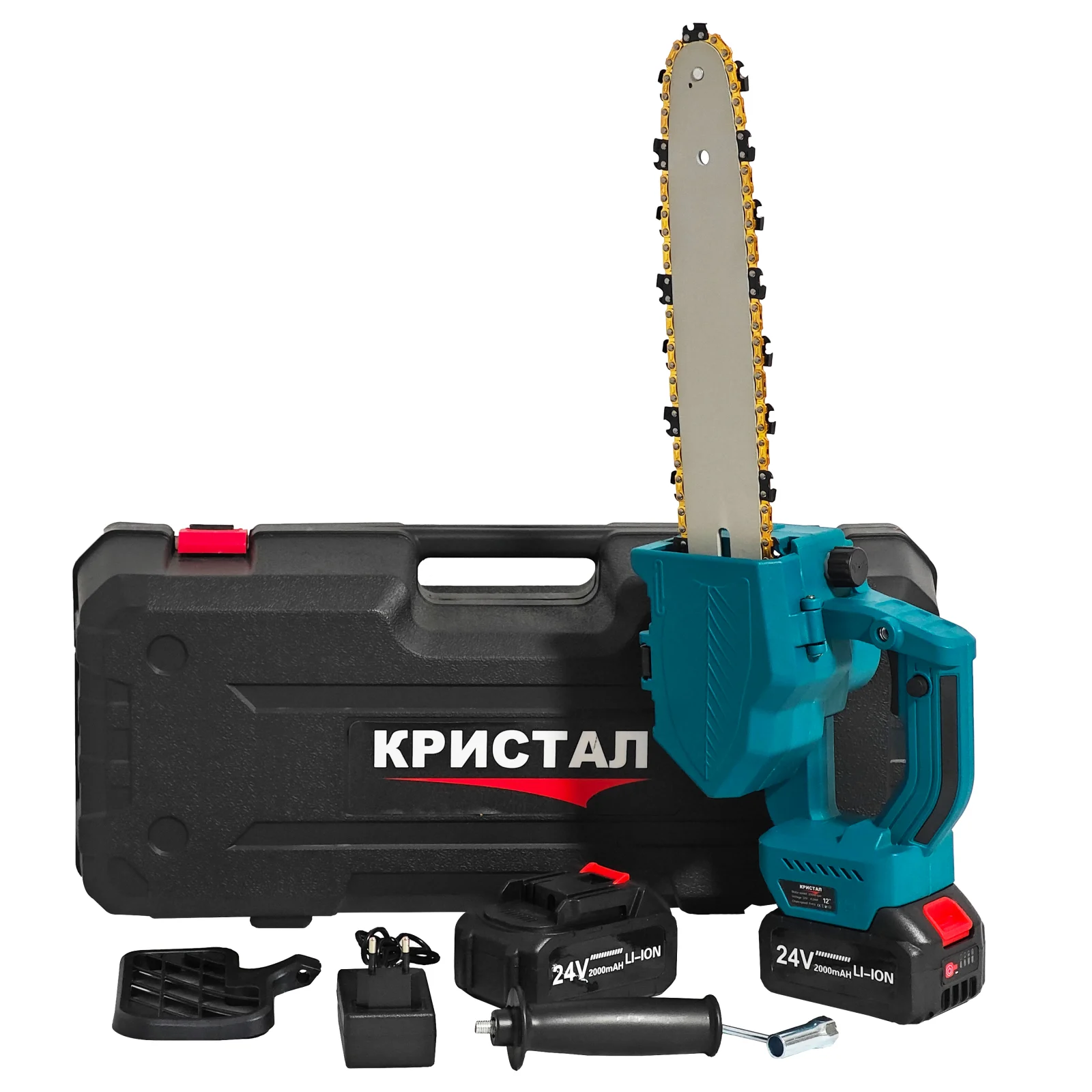 Drujba cu acumulator DDT-CRISTAL, 24 V, 2 Ah, lama de 35 cm, ungere automata, 2 acumulatori [1]