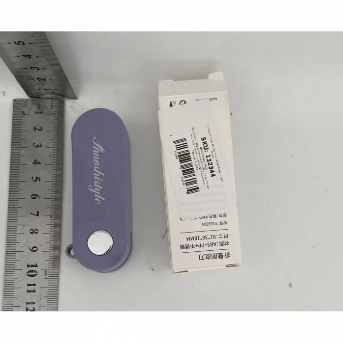 Peeler pentru Legume si Fructe, Flippy, 3.6 x 9.1 cm, Multifunctional, Curatator Pliabil, din ABS si Otel Inoxidabil, Mov [2]