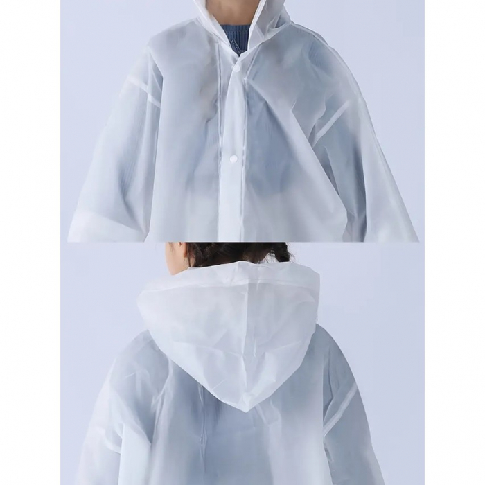 Pelerina de Ploaie, Flippy, pentru Copii 100-145 cm, din EVA, Impermeabila, Inchidere cu Capse, Alb [3]