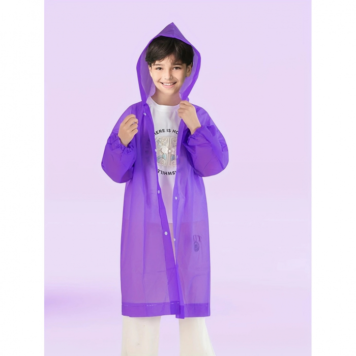 Lichidare Pelerina de Ploaie, Flippy, pentru Copii 100-145 cm, din EVA, Impermeabila, Inchidere cu Capse, Mov [5]