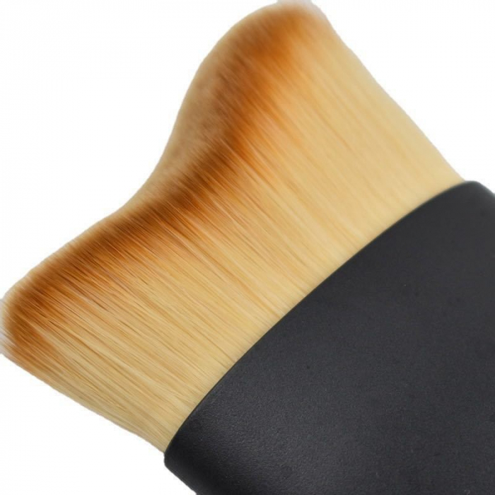 Pensula Multifunctionala, Flippy, Pentru Machiaj sau Indepartat Praful din Masina, Par Sintetic, cu Capac de Protectie, Negru [14]