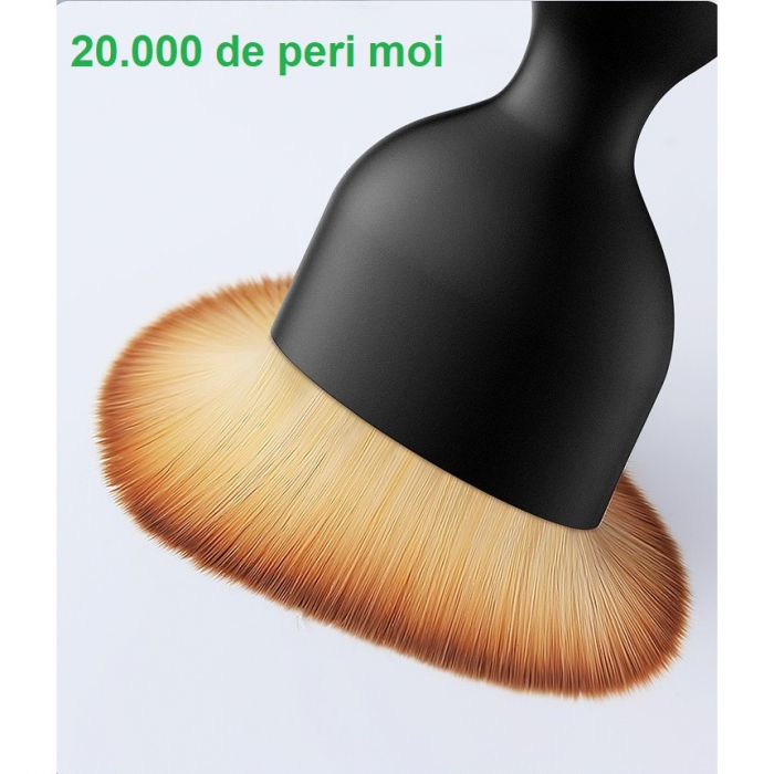 Pensula Multifunctionala, Flippy, Pentru Machiaj sau Indepartat Praful din Masina, Par Sintetic, cu Capac de Protectie, Negru [7]