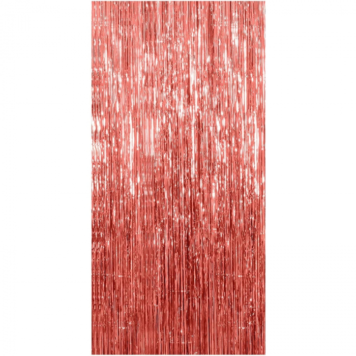 Perdea Franjurata, Flippy, Model Decor Petrecere, pentru Fundal de Poze, Amenajare Colorata a Petrecerii, Dimensiune 100x200 cm, Rose Gold [1]