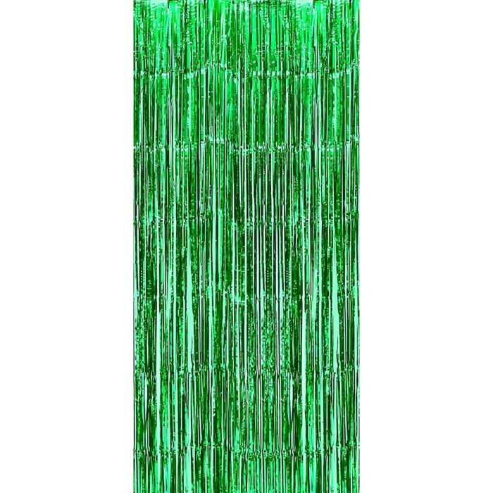 Perdea Franjurata, Flippy, Model Decor Petrecere, pentru Fundal de Poze, Amenajare Colorata a Petrecerii, Dimensiune 100x200 cm, Verde [1]