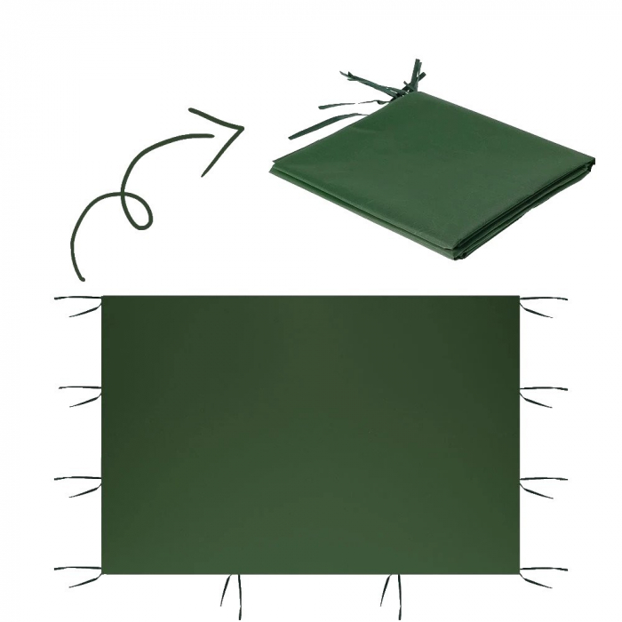 Perete Lateral Cort Evenimente 18 m, Flippy, material textil oxfort 700D Verde [4]
