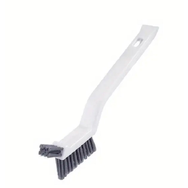 Perie 3in1 de Curatat Podele si Rosturi, Flippy, Lungime Maner 28 cm, Peri din PP, Otel si Plastic, Cleste pentru Scame si Par Inclus, Alb [4]