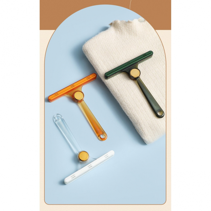 Perie de Indepartare a Scamelor, Flippy, pentru Haine si Par de Animale, cu Doua Fete, Manual, Multifunctional, 12x14.5 cm, Accesoriu pentru Casa, Verde [5]