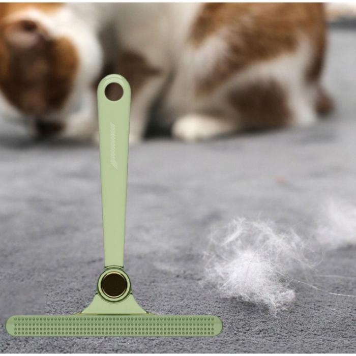Perie de Indepartare a Scamelor, Flippy, pentru Haine si Par de Animale, cu Doua Fete, Manual, Multifunctional, 12x14.5 cm, Accesoriu pentru Casa, Verde [12]