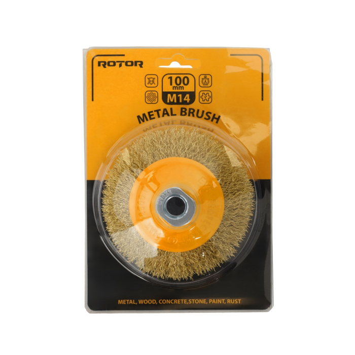 Perie de sarma conica ROTOR 100mm M14 [3]