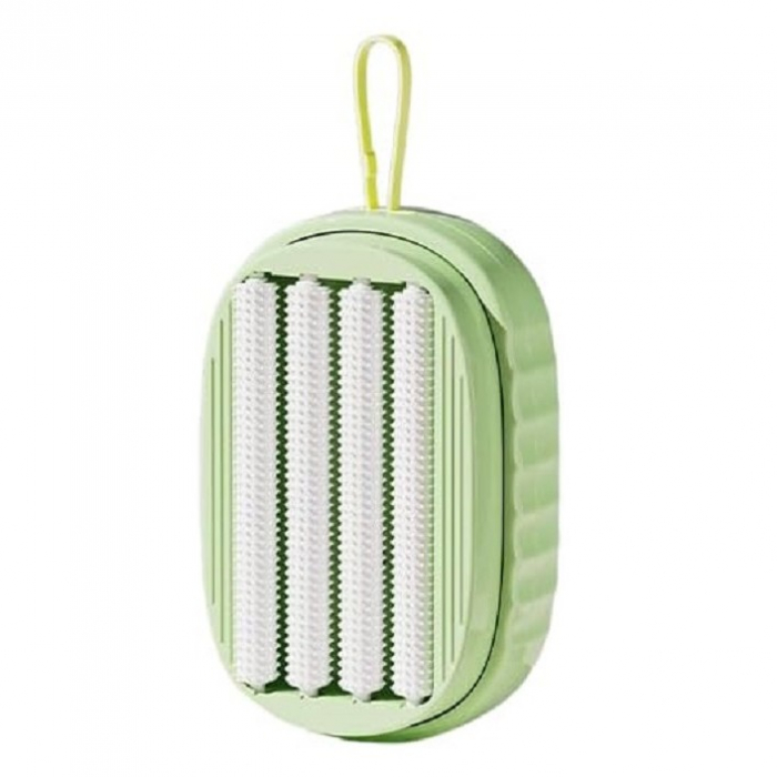 Perie de Spalat Haine, Flippy, cu Dispenser pentru Detergent, 4 Perii de Curatare, din ABS + PS, Verde [1]
