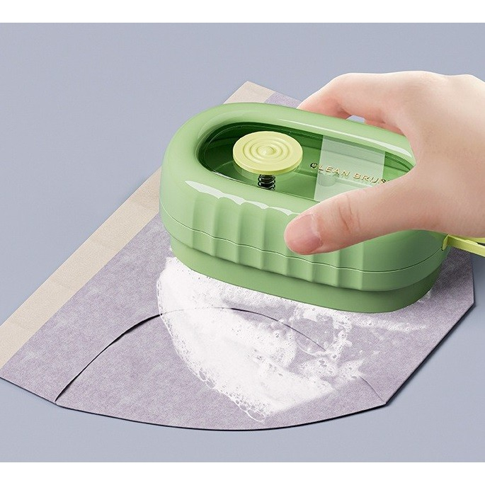 Perie de Spalat Haine, Flippy, cu Dispenser pentru Detergent, 4 Perii de Curatare, din ABS + PS, Verde [7]