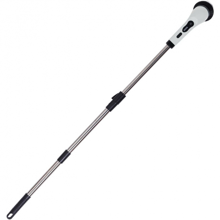 Perie Electrica de Curatare, Flippy, pentru Gresie, Baie, Bucatarie, 25x20x9.5 cm, cu 9 Capete, Maner Extensibil Detasabil 84-127cm, Incarcare USB-Type C, Rotire 360 de Grade, 3000 mAh, Culoare: Alb [16]