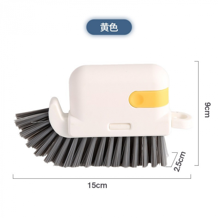 Perie Multifunctionala 3 in 1 de Curatare, Flippy, pentru Bucatarie, Vesela, Geamuri, Cap Detasabil, 9x15x2.5 cm, Galben [1]