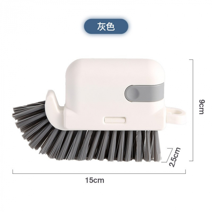 Perie Multifunctionala 3 in 1 de Curatare, Flippy, pentru Bucatarie, Vesela, Geamuri, Cap Detasabil, 9x15x2.5 cm, Gri [1]