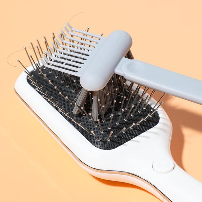 Perie pentru Curatarea Parului, Flippy, din Plastic, 16 x 5 cm, Alb [2]