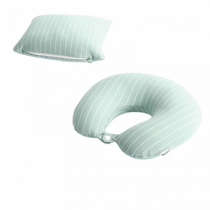 Perna de calatorie, Flippy , 2 in 1, cu Particule de Spuma cu Memorie, Verde [5]