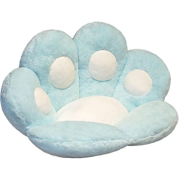Perna Decorativa, Flippy, Model Laba de Pisica, din Plus, pentru Scaun/Canapea/Podea, 80 x 70 cm, Albastru Deschis [1]