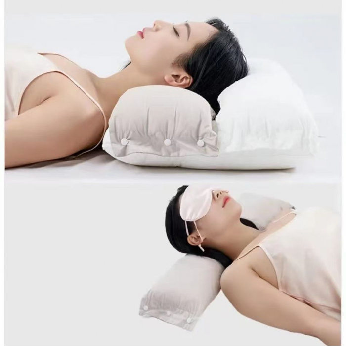 Perna Ortopedica 3 in 1, Flippy, Strat Dublu, Protectie Cervicala, pentru Adulti, 45 x 70 cm, Alb [5]