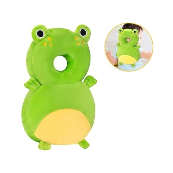 Perna tip Rucsac pentru Protectia Capului, Flippy, Tetiera tip Broscuta, pentru Bebelusi, 33x6x19 cm, 180 g, Verde [2]
