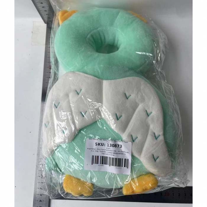 Perna tip Rucsac pentru Protectia Capului, Flippy, Tetiera tip Bufnita, pentru Bebelusi, 33x6x19 cm, 180 g, Verde [7]