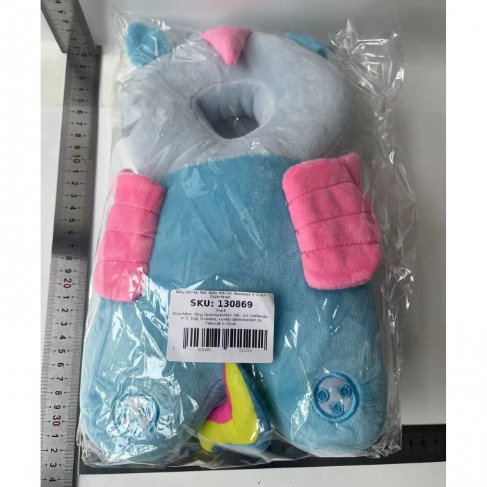 Perna tip Rucsac pentru Protectia Capului, Flippy, Tetiera tip Unicorn, pentru Bebelusi, 33x6x19 cm, 180 g, Albastru [7]