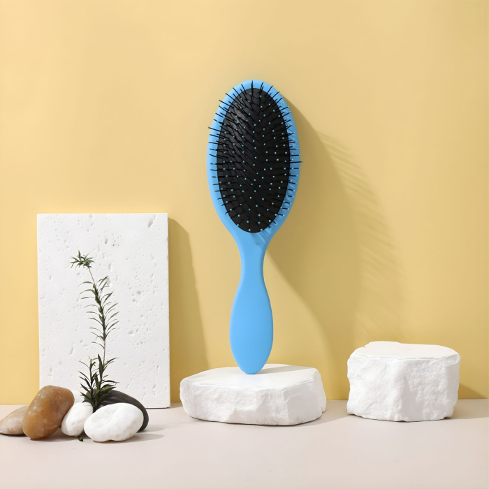 Pieptene cu Perna de Aer pentru Par, Flippy, Plastic ABS+Nylon, 22x7 cm, Albastru [3]