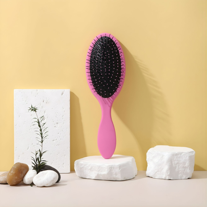 Pieptene cu Perna de Aer pentru Par, Flippy, Plastic ABS+Nylon, 22x7 cm, Roz [4]